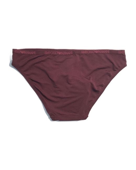 Emporio Armani Purple Logo Briefs Pants