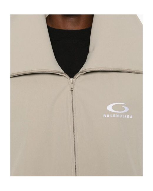 Balenciaga Natural High Collar Zipped Jacket