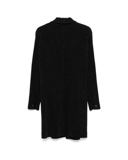 Homme Plissé Issey Miyake Black Long-Sleeved Casual Jacket for men