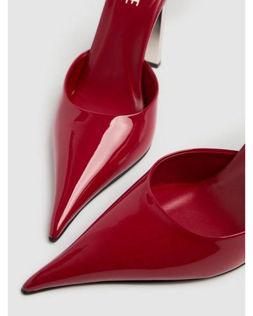 Versace Red Pointed Patent Leather High-Heeled Sandals