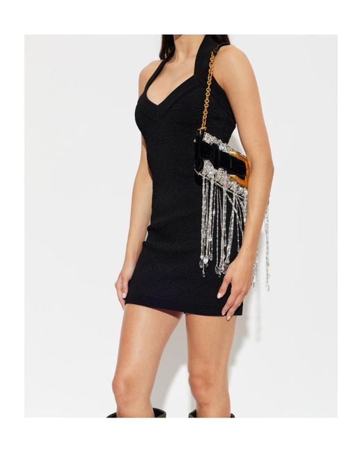 Balmain Black Halter Neck Dress