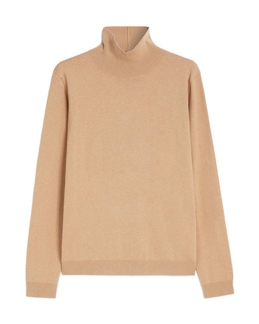 Weekend by Maxmara Natural Kiku Turtleneck Long-Sleeved Jumper