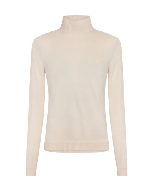 Boss White Baldebert E Turtle Neck Jumper for men