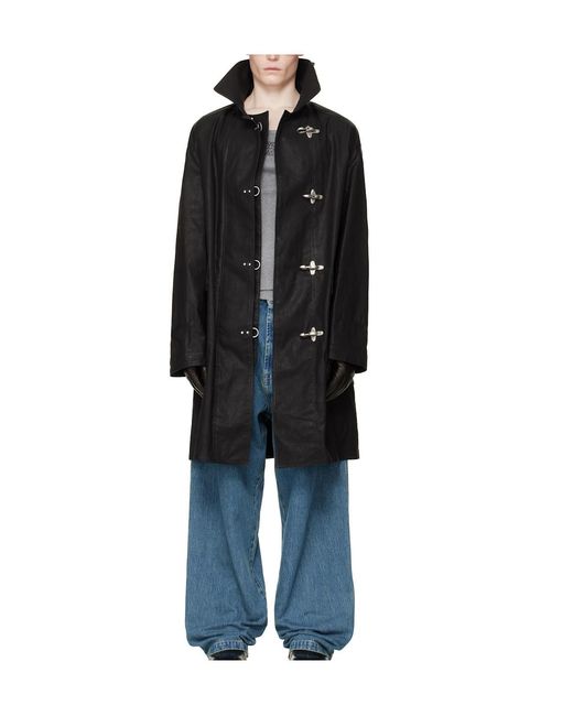 Vetements Black Fireman Hooks Coat for men