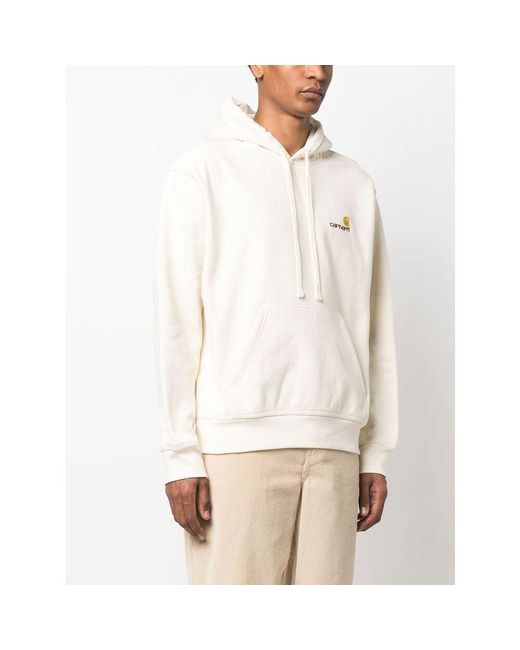 Carhartt White American Script Logo Hoodie for men
