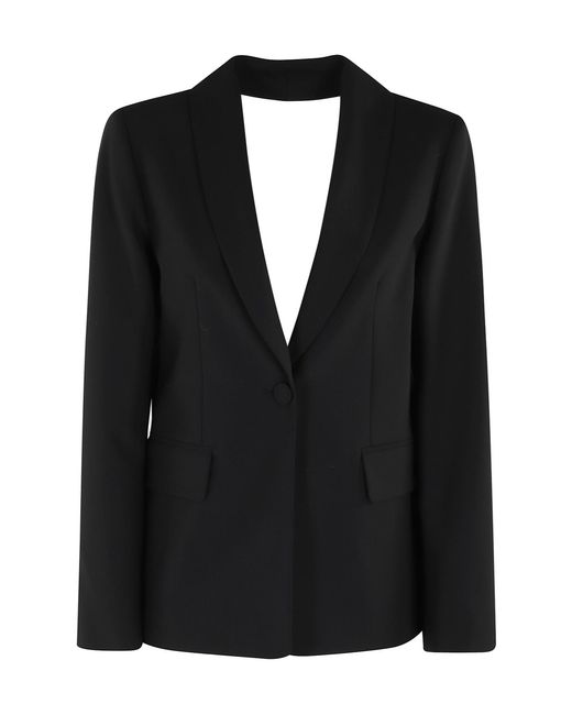 Semicouture Black Long-Sleeved Openwork Jacket