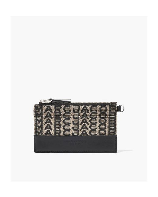 Marc Jacobs White The Monogram Zip-Up Wallet