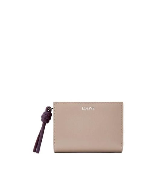Loewe Gray Knot Compact Wallet