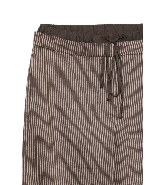 Alysi Gray Striped Casual Pants
