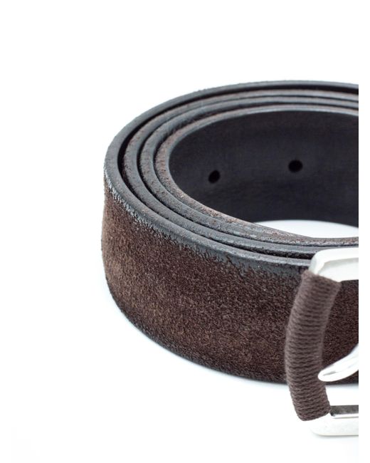 Orciani White Suede Buckle Belt for men