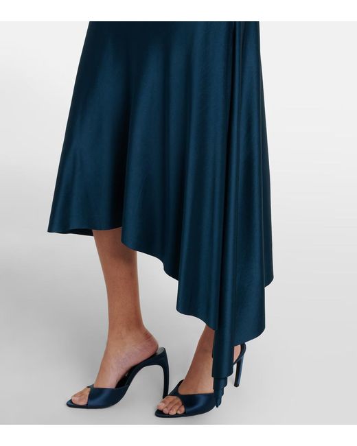 Victoria Beckham Blue Round-Neck Sleeveless Dress