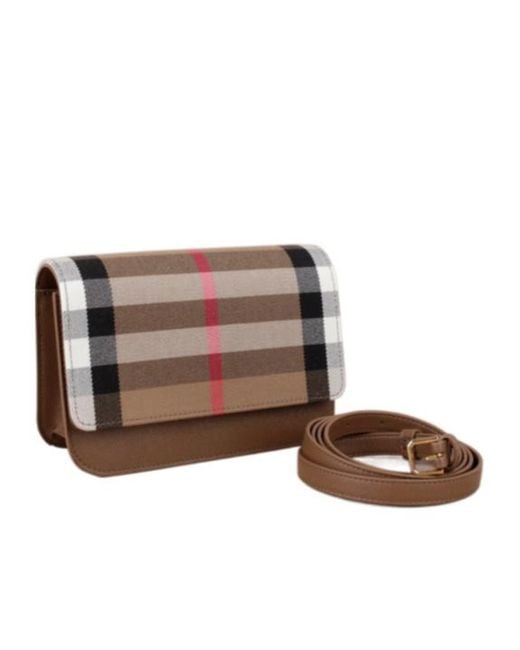 Burberry Brown Check Crossbody Bag