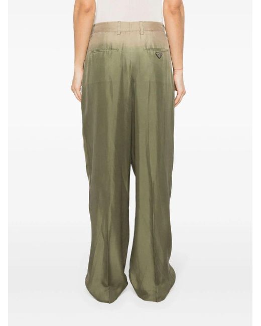 Prada Green Gradient Twill Pants