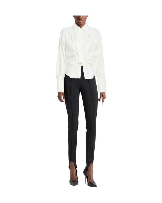 MM6 by Maison Margiela White Solid Colour Shirts
