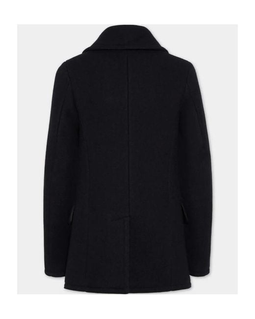 DSquared² Blue Double-Breasted Coat