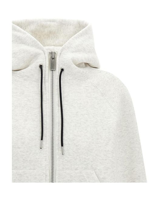 Sacai White Cotton Hoodie