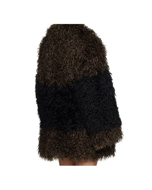 Entire studios Black Faux Fur Coat