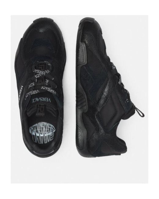 Versace Black Galaxia Lace-Up Sneakers