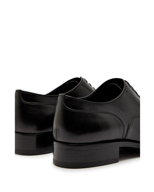 Tom Ford Black Round Toe Lace-Up Shoes for men
