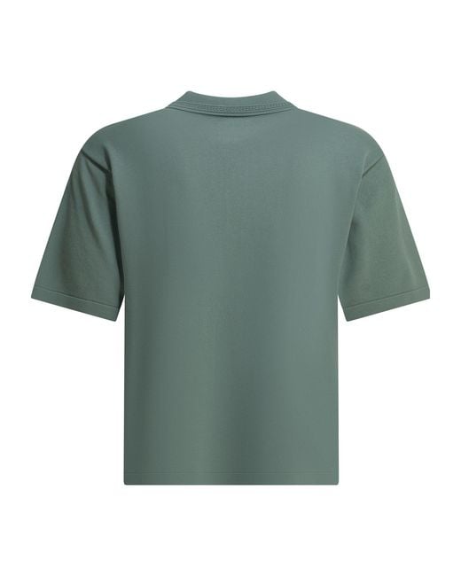 Kapital Green Vertical-Stripe Short-Sleeve Shirt for men
