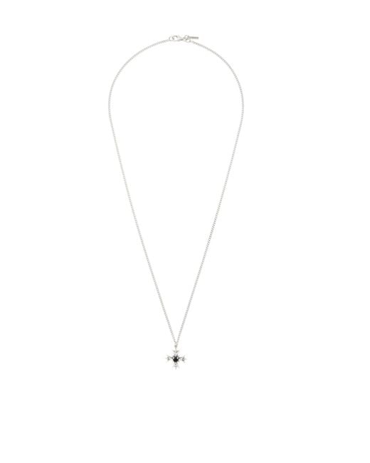 Emanuele Bicocchi White Badges And Crystal Necklace for men