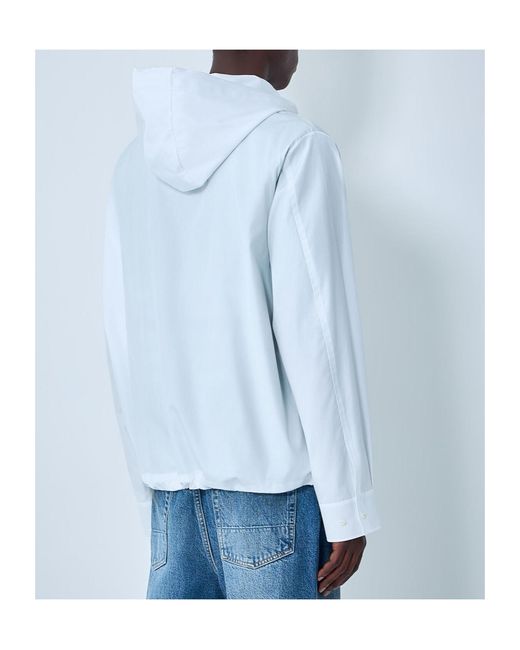 Lacoste Blue Runway Hooded Poplin Jacket for men