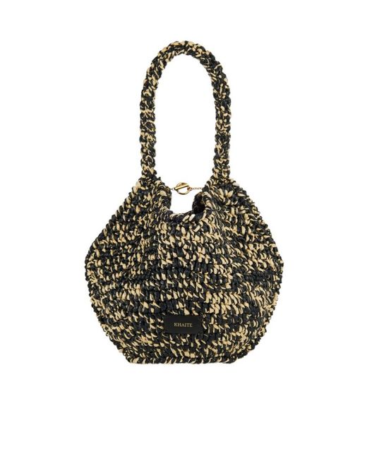 Khaite Black Lotus Shoulder Bag