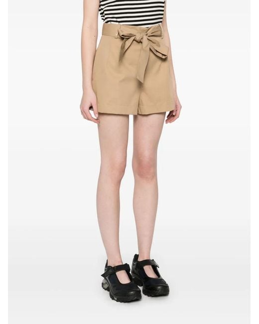 Moncler Natural Cotton Blend Shorts
