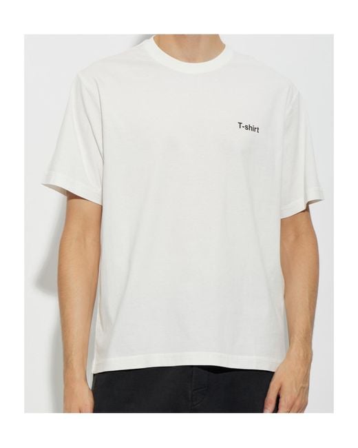 Vetements White Crew Neck Short-Sleeved T-Shirt for men