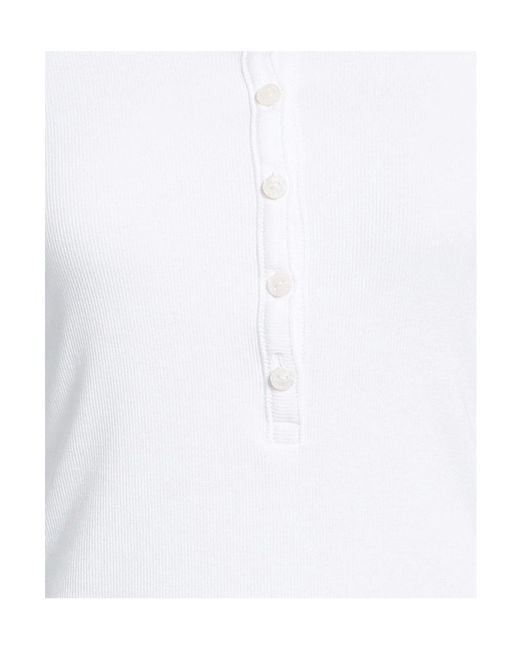 Rag & Bone White Plain Colour T-Shirt