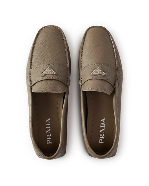 Prada Brown Simple Loafers for men