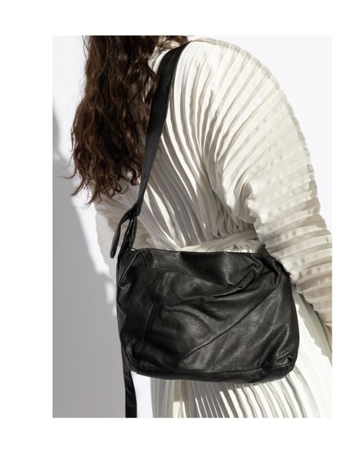 Yohji Yamamoto Black Asymmetric Shoulder Bag for men