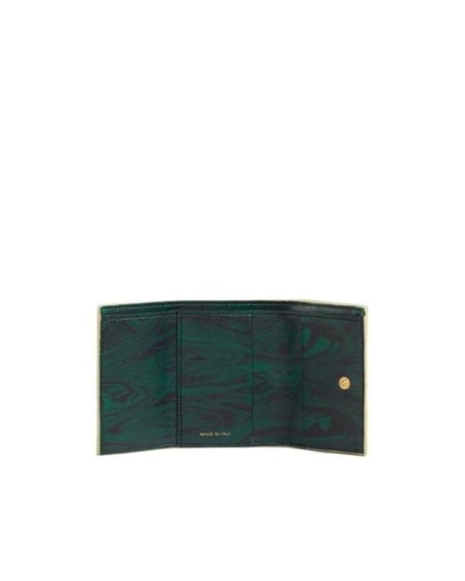 Marni Natural Light Leather Trifold Venice Wallet With Marbled Interior