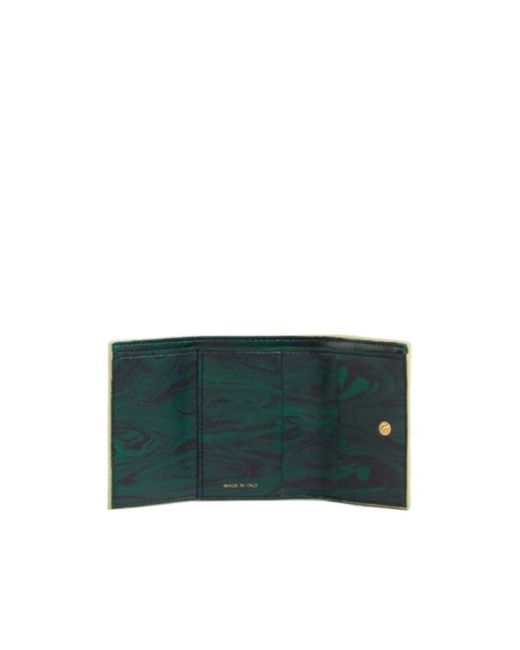 Marni Natural Light Leather Trifold Venice Wallet With Marbled Interior
