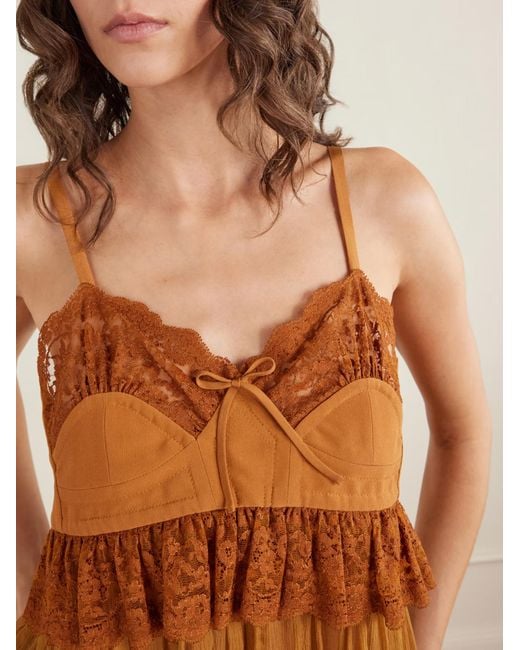 Chloé Brown Sleeveless Top
