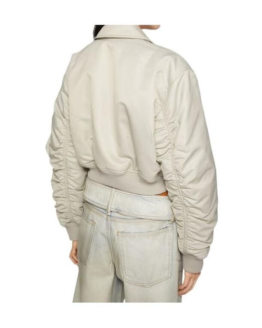 Acne White Bomber Jacket
