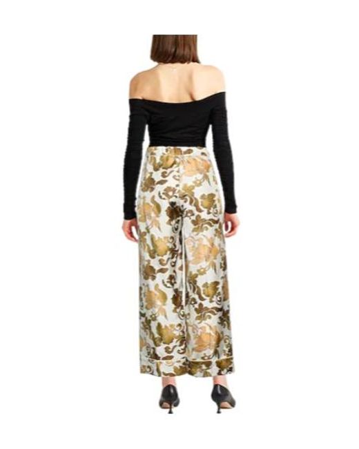 Max Mara Metallic Patterned Wide-Leg Trousers