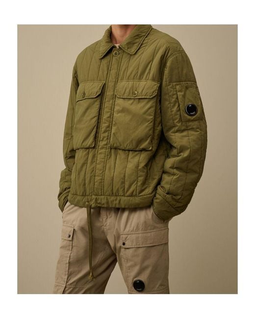 C P Company Green Gd Liner Short Padded Jacket for men