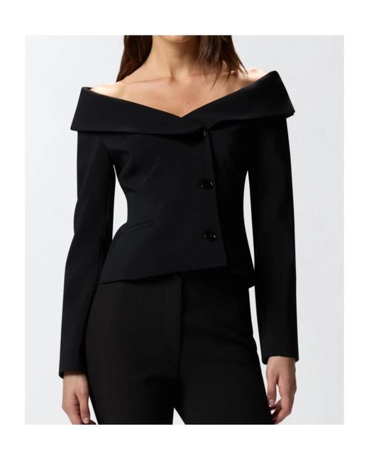 Pinko Black Open Shoulders Slim-Fit Jacket