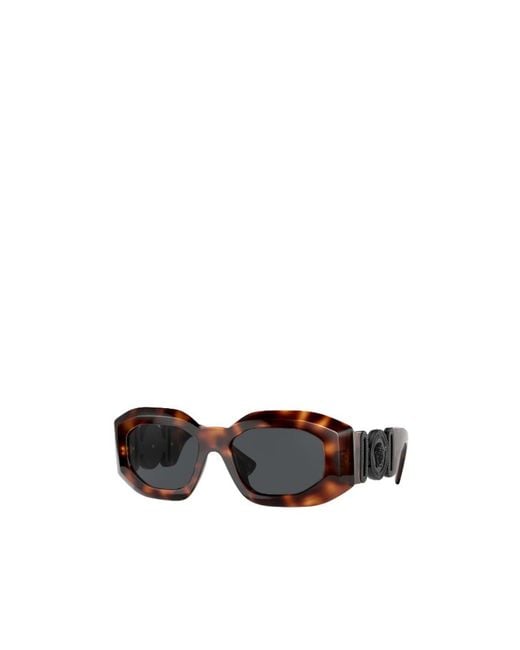 Versace White Eyewear Rectangular Frame Sunglasses for men