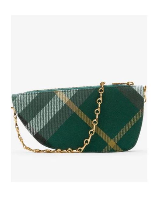Burberry Green Micro Shield Sling Shoulder Bag