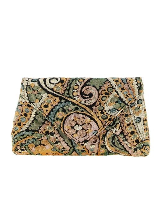 Dries Van Noten Metallic Patterned Clutch Bag