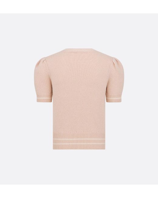 Dior Pink Short-Sleeved Sweater