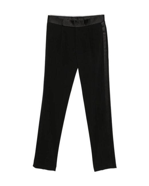 Giorgio Armani Black Side Striped Casual Pants for men