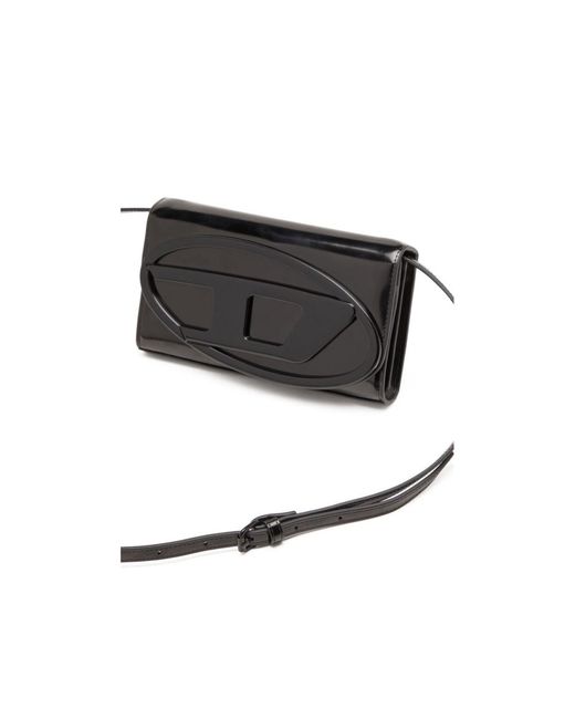 DIESEL Black 1Dr Mirrored Wallet