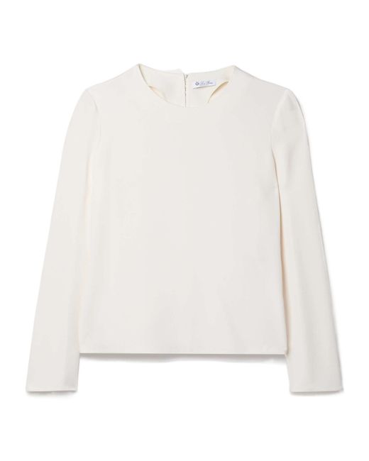 Loro Piana White Long-Sleeved T-Shirt