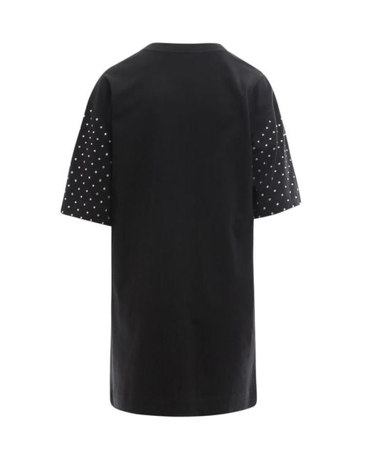 Moschino Black Teddy Bear Crystal-Embellished T-Shirt Dress