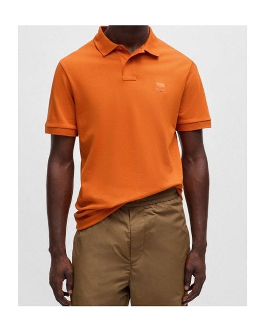 Boss Orange Short-Sleeved Polo Shirt for men