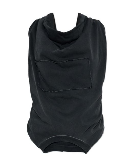 Maison Margiela Black Ruffled Top