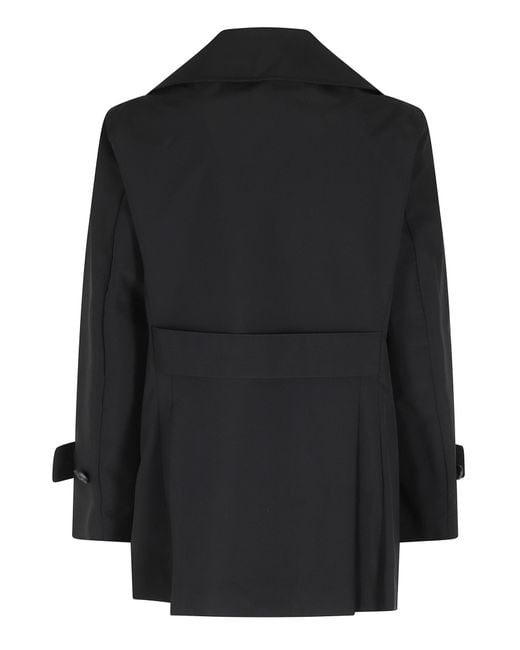 Save The Duck Black Collared Long-Sleeved Coat